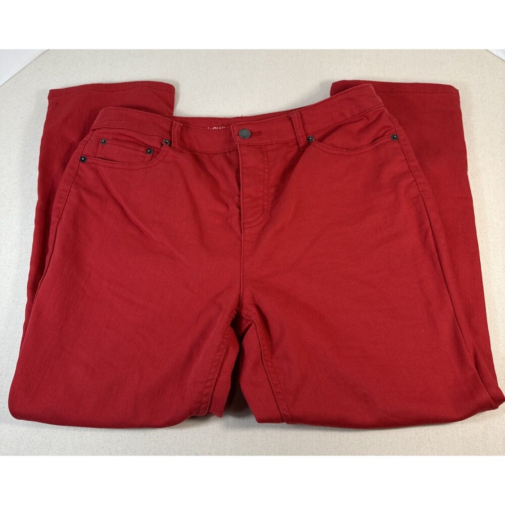 Liz Claiborne Jackie Stretch Straight Leg Jeans Hi-Rise Women’s Petite Size 12P